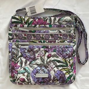 Vera Bradley Triple Zip Hipster Lavender Meadow